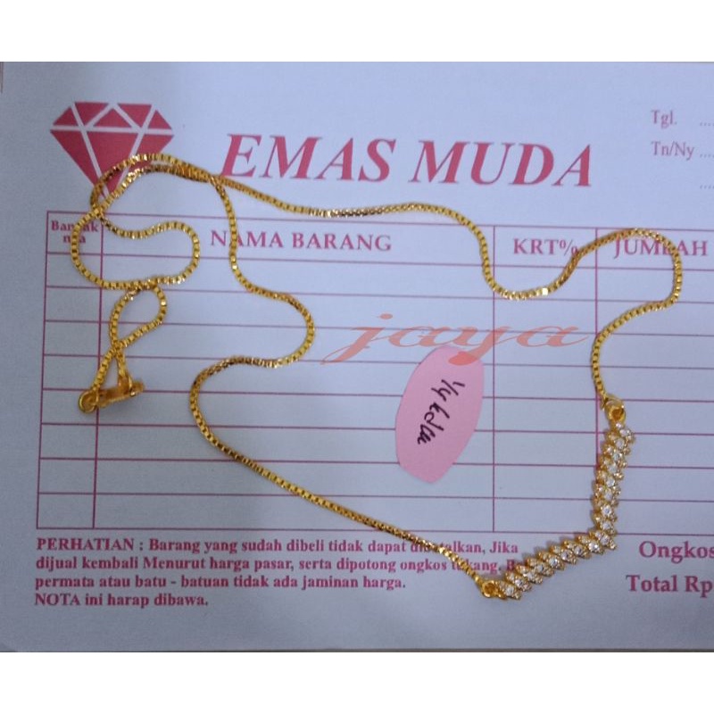 Kalung emas fuji yang lagi viral emas mudah kadar 77,5 k(free surat)