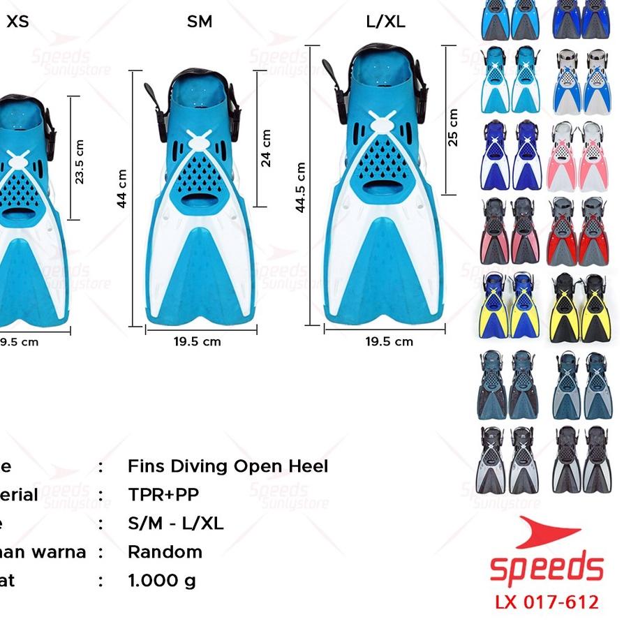 Promo 지 SPEEDS Kaki Katak Snorkeling Fins Kaki Katak Fins Renang Fins Diving 017-612