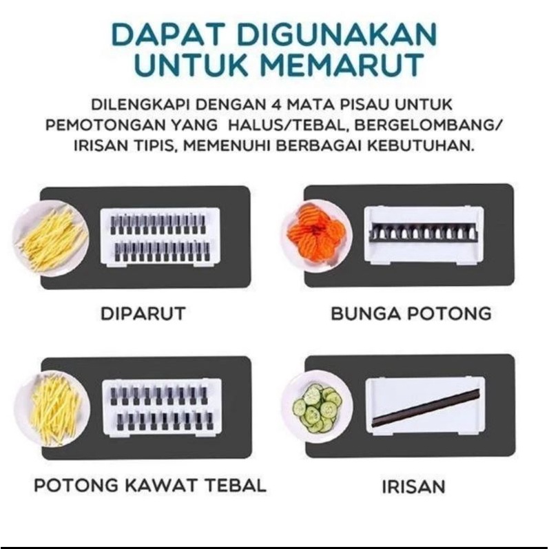 Alat Potong SAMONO SVC001 Multifungsi 8 In 1 Pengiris Slicer