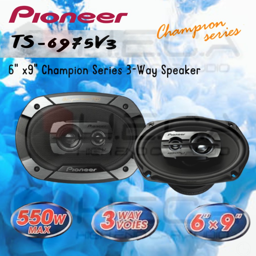 Pioneer TS-6975V3 Champion Series Coaxial Speaker 3-Way Oval Ovale