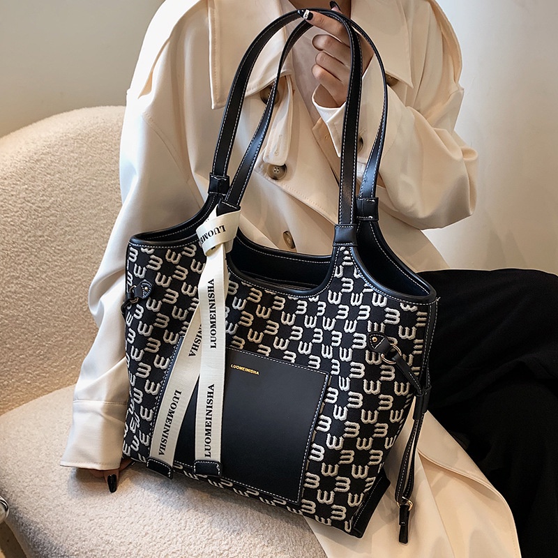 Tas Tote Bag Wanita Kulit Sintetis Elegan 4778