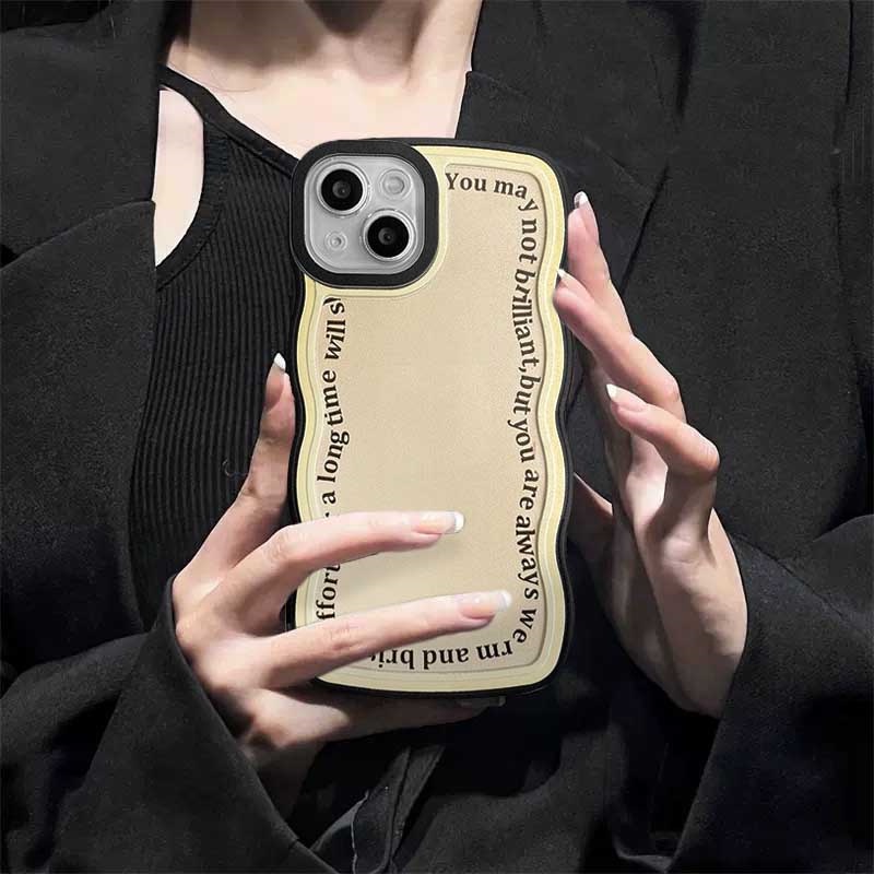 Realme 10 C33 C30 C31 C35 C21Y C25Y RealmeC11 C25 C17 C15 C12 C3 C2 Realme 7i 5 5i 6i 7 Pro Simple Wavy Huruf Wave Edge TPU Phone Case Cover