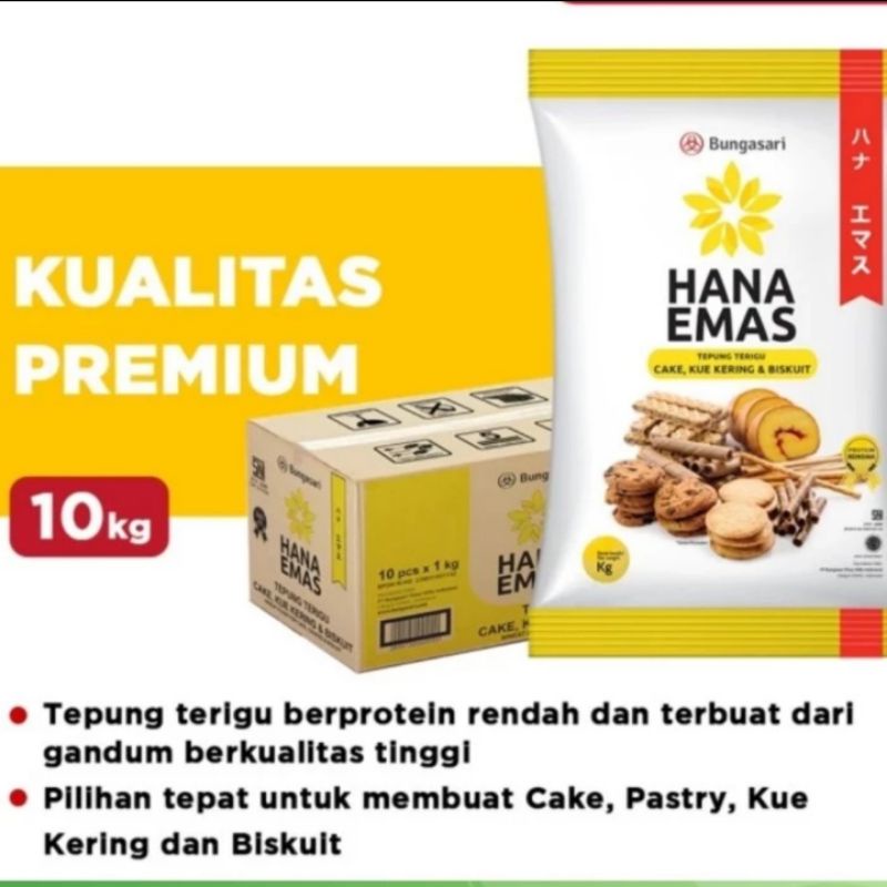 

Tepung Hana Emas dus (10 × 1Kg)