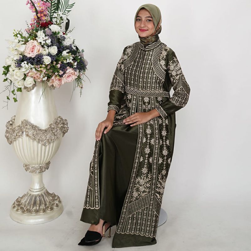 Abaya Ketupat Bordir Full Original Butik