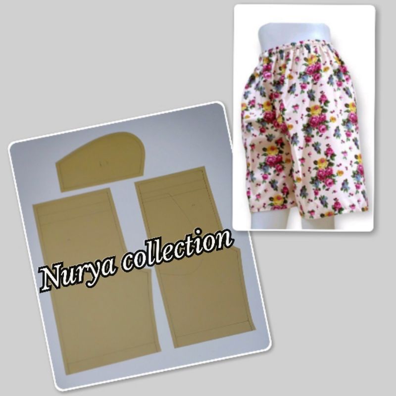 pola celana kolor pendek