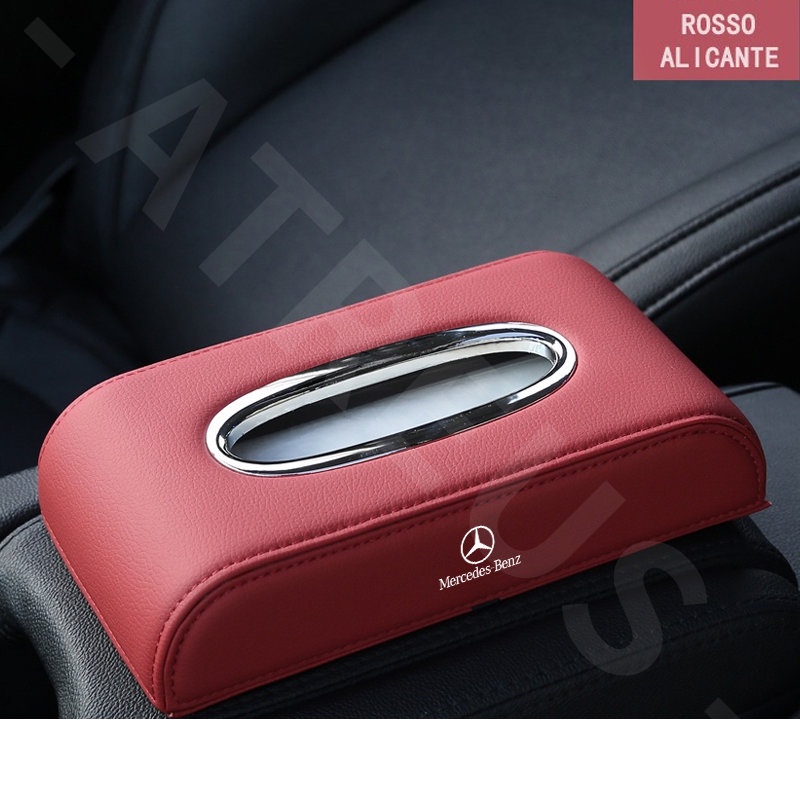 Mercedes Benz Kotak Tisu Mobil Kulit Premium Tempat Tisu Auto Tissue Storage Case Untuk W207 W211 W205 W212 W204 W220 W206 W124 W213 W218 W222 Aksesoris Mobil