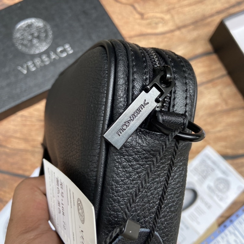 handbag pria Versace full kulit asli import pouch bag pria versace