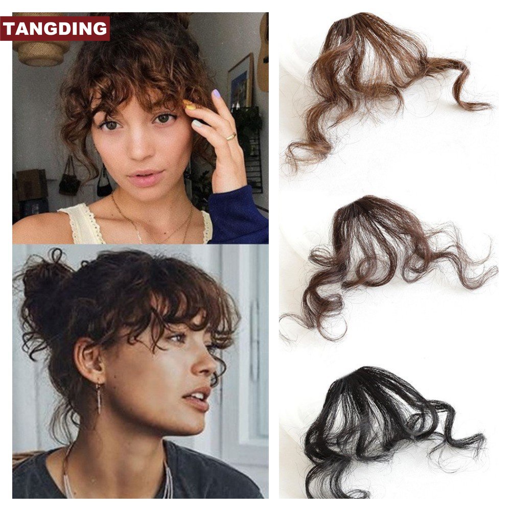 [super_aotuo3]1pc Curly Air Bangs Wig Wanita Perempuan Berbulu Wig Sopak Ekstensi Aksesoris Rambut