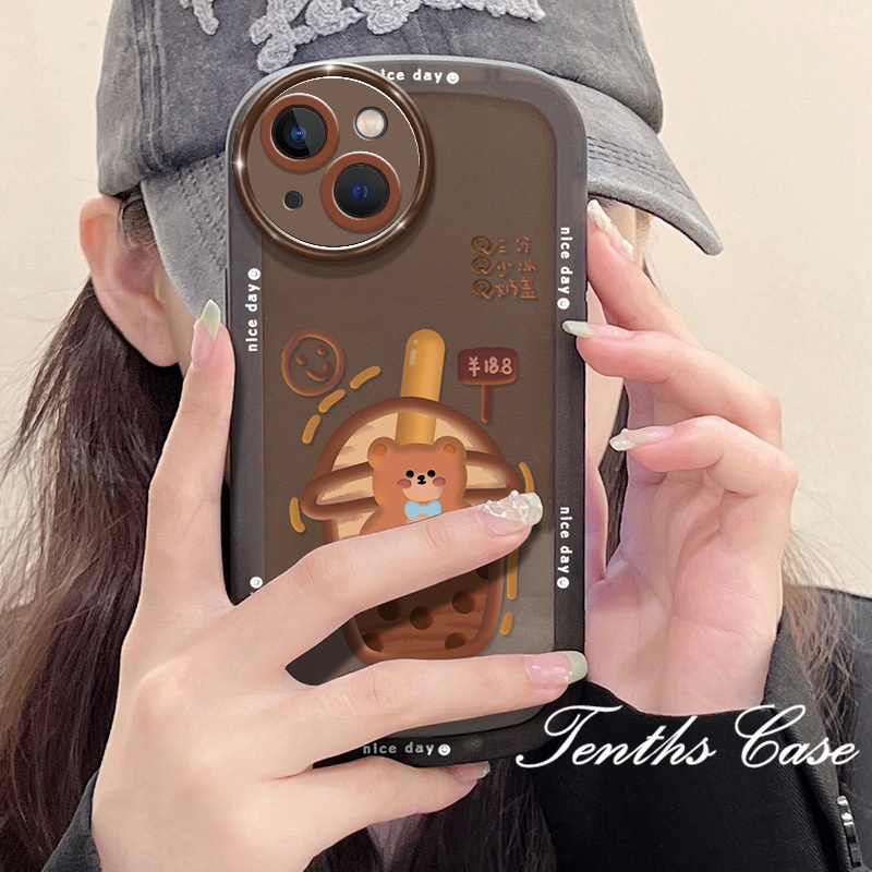 IPHONE Kompatibel Untuk Iphone14 13 12 11 Pro Max X XR Xs Max8 7 6 6s Plus Se2020 Case Ponsel Beruang Kartun Lembut Bening Cover