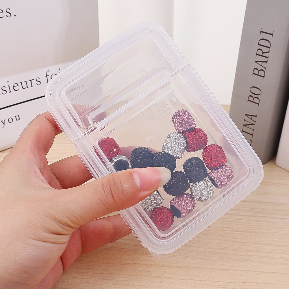 Kotak Wadah Penyimpanan Plastik Mini Kotak/Tempat Obat Pil Portable Storage/Jewelry Organizer Packaging Case Tempat Anting Cincin