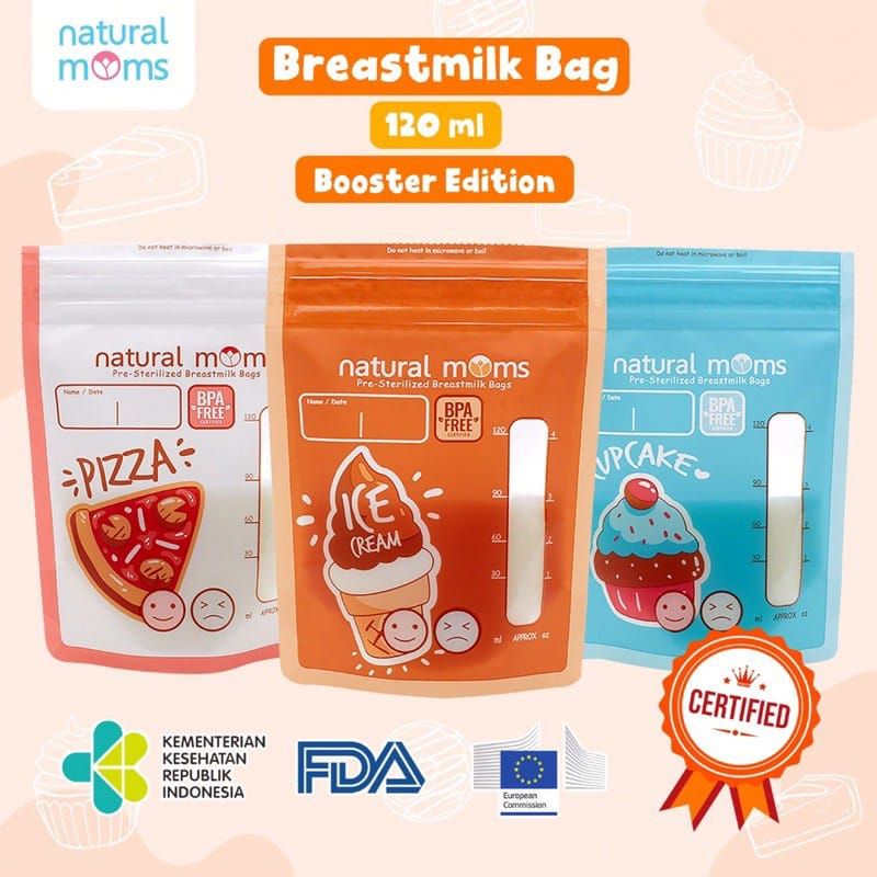 BREAST MILK STORAGE ECERAN BERBAGAI MERK GEA NATURAL MOMS GABAG CROWN BAGBIT BO&amp;YU120 ML KANTONG ASI MURAH BAGUS BERKUALITAS