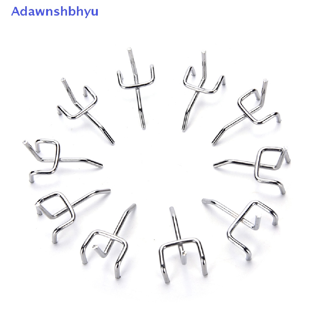 Adhyu 10pc Papan Pasak Metal Pegboard Hooks Penyimpanan Toko Kerja Garasi Display ID