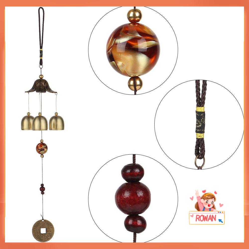 R-bunga 40cm Lonceng Angin Soft Bagua Lucky 3bells