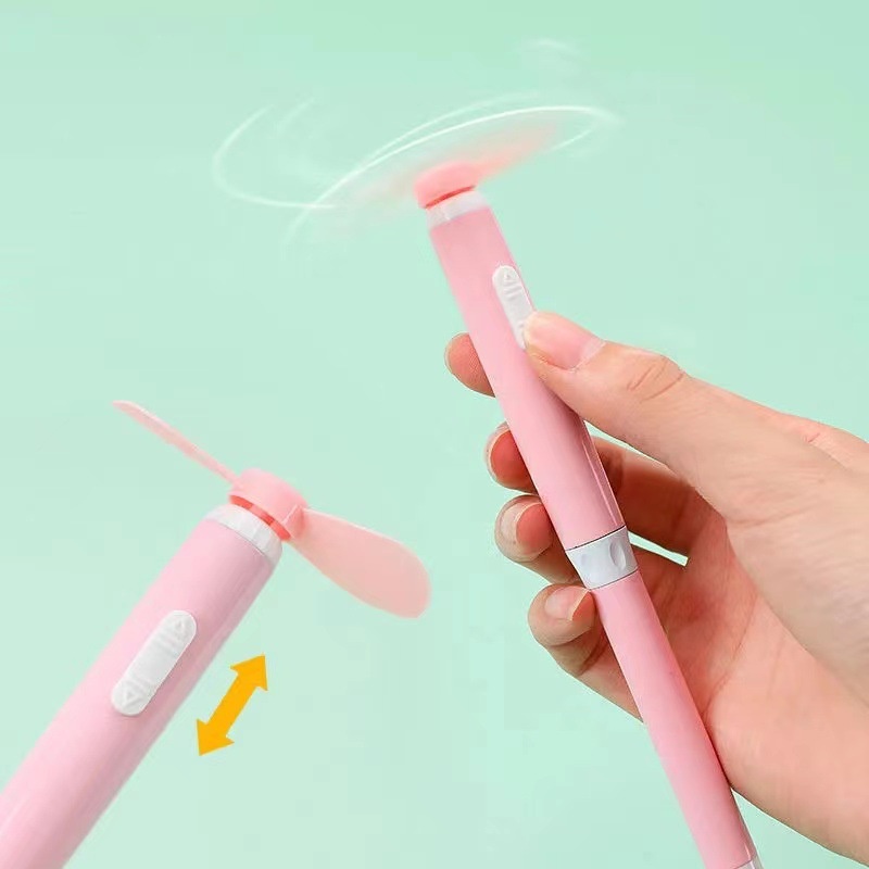 JOS1495 Pulpen Dengan Kipas Angin Mini Pena Kipas Elektrik Alat Tulis Unik