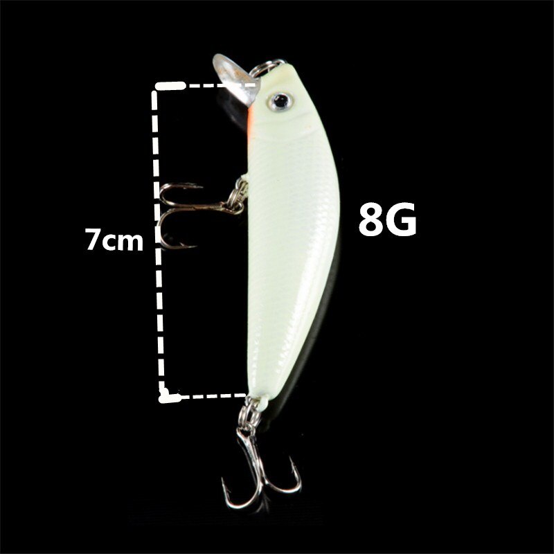 Kail Pancing Bentuk Ikan Umpan Pancing Bentuk Ikan Kecil Luminous Alice Fishing Bait Blackfish 8.2cm