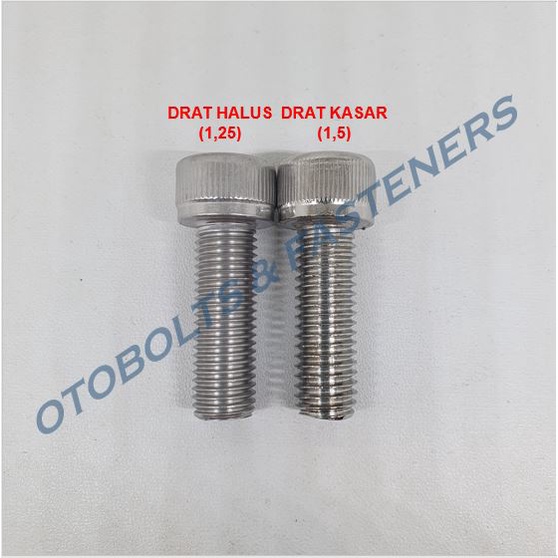 SUS304 Baut L M10 x 55 DRAT HALUS Stainless Steel / Baut Socket