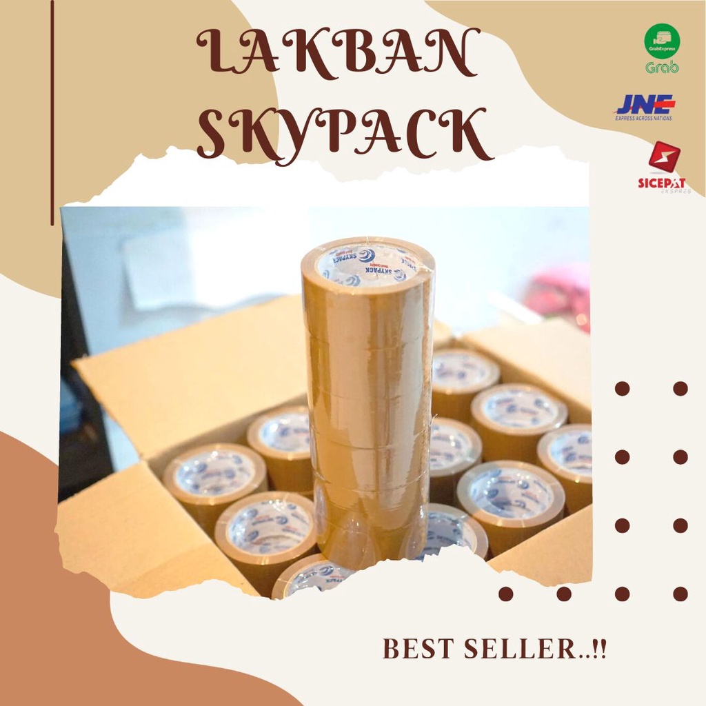 

☄️☄️Lakban-Coklat||Lakban Coklat Skypack Sky Pack 45mm 90yard Grosir Isolasi Plester||LAKBAN COKLAT MURAH