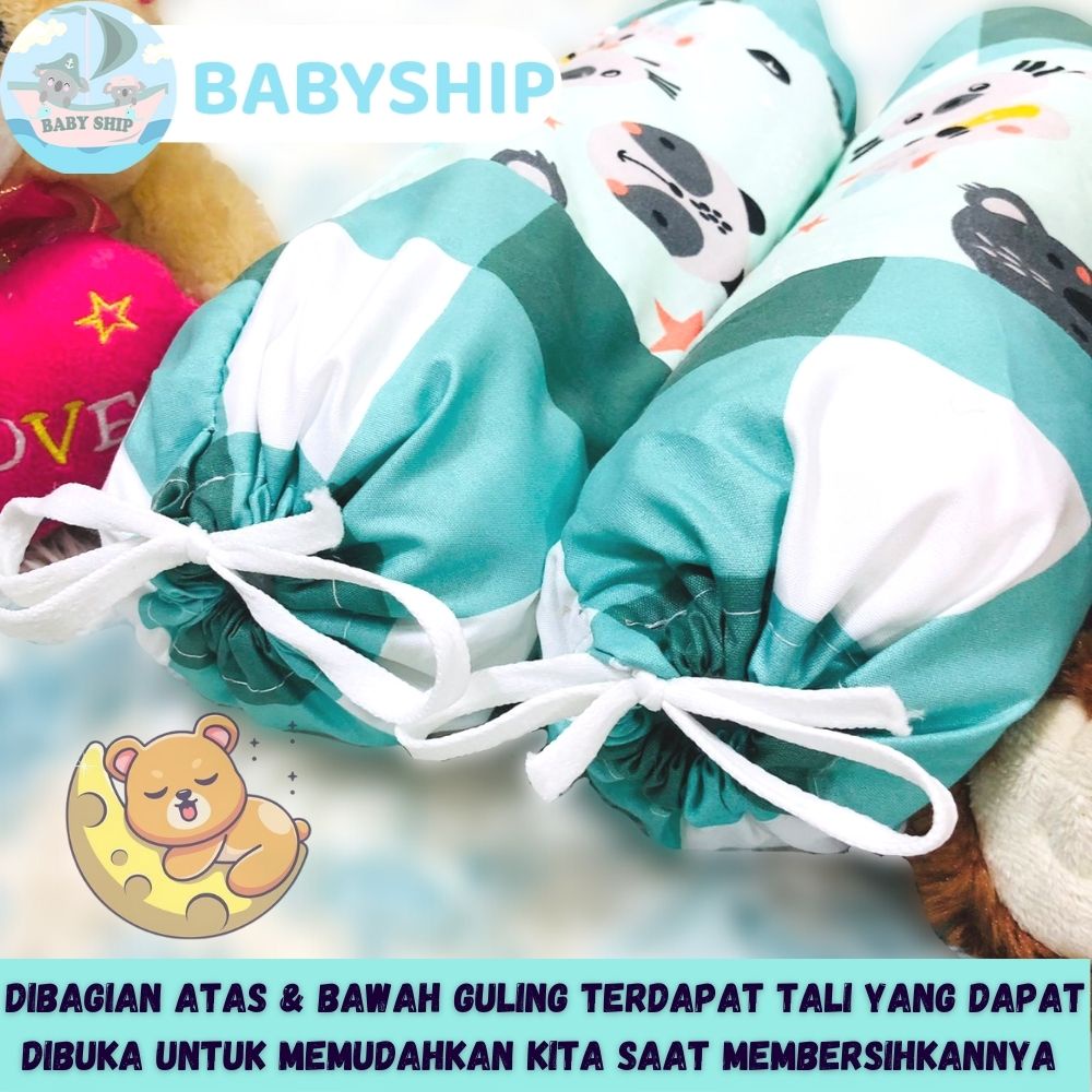 Set Bantal Guling Bayi Lebih Besar dan Banyak Kombinasi Motif / Sarung Bantal Bisa Dilepas / Free Tas Mika