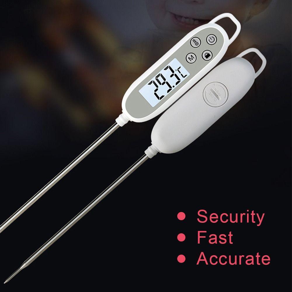 Solighter Termometer Makanan Digital Anti Air Barbekyu Alat Masak Untuk Daging BBQ Makanan Minyak Dapur Pengukur Suhu