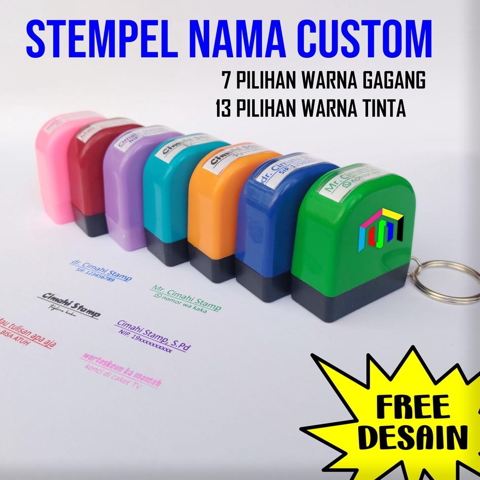

(Seri[E59L]♥☞) STEMPEL NAMA DOKTER Gantungan Kunci 3x1 CM berkualitas
