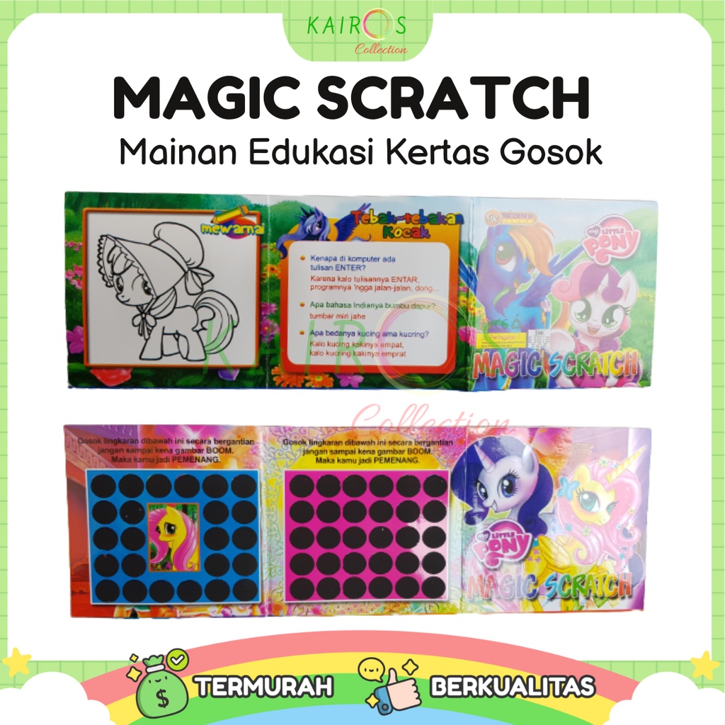 Mainan Edukasi Magic Scratch Kertas Gosok Mini Anak