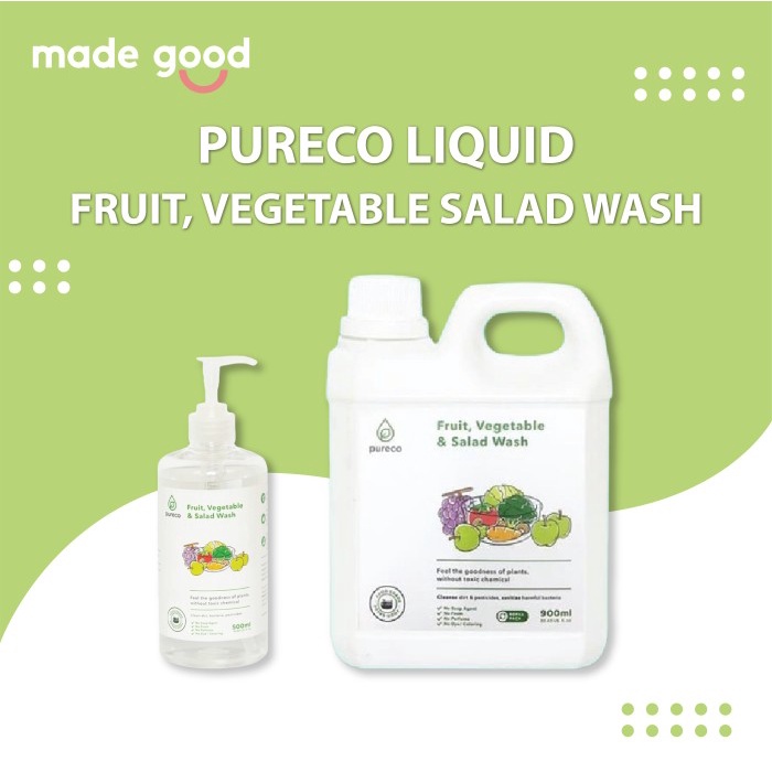 Pureco Liquid - Fruit Vegetable Salad Wash / Sabun Cuci Sayur Buah 900 ml