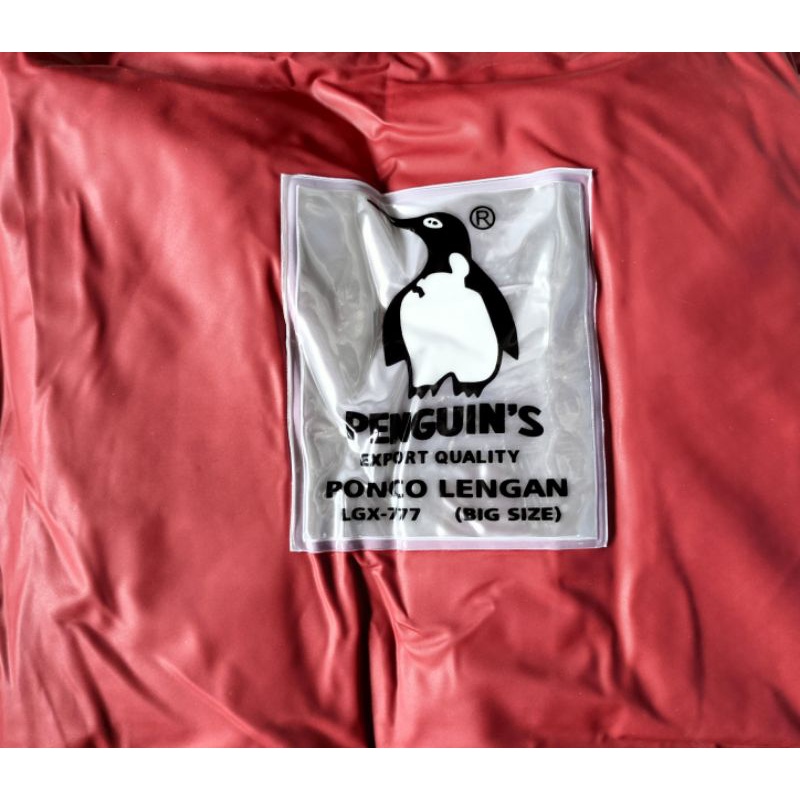 (LGX - 777 BIG SIZE Penguin's) Jas Hujan PONCO LENGAN