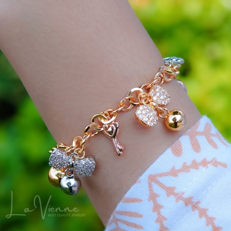 La Vienne - Gelang Rantai Titanium Wanita Anti Karat - Aksesoris Perhiasan Titanium Asli - Favorite Collection