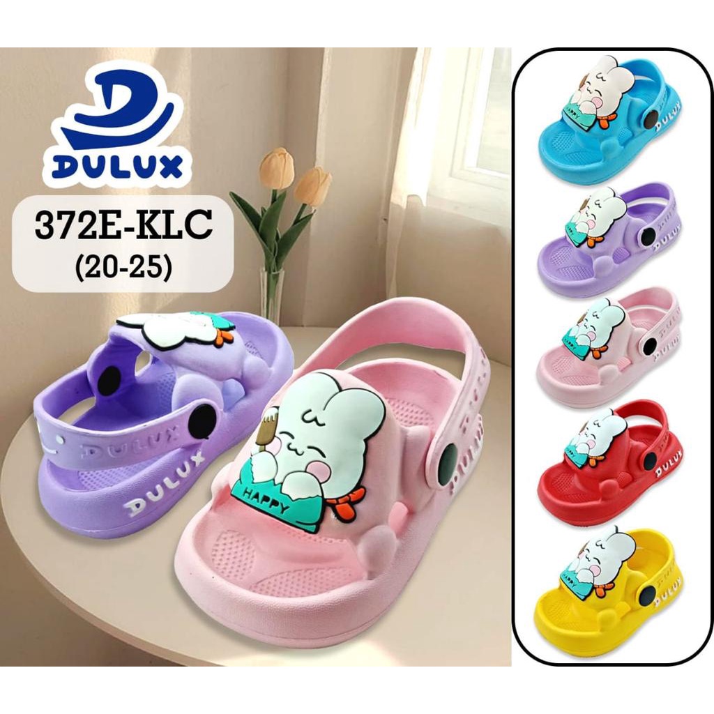 DX-372E-KLC Sandal Anak Perempuan Tali Belakang Karakter Kelinci / Sandal Karet Anak Cewek Merek Dulux Size 20-25