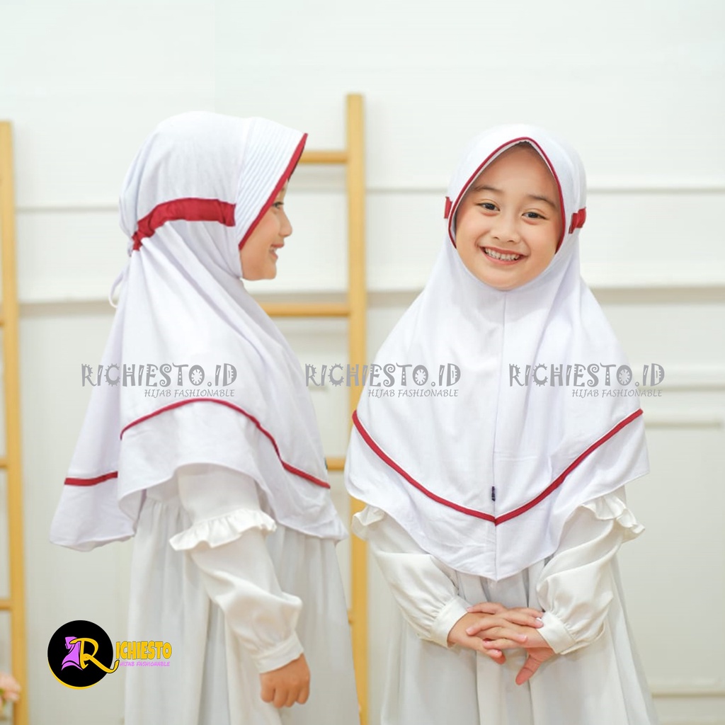 Jilbab Anak Sekolah SD Serut Inova Putih