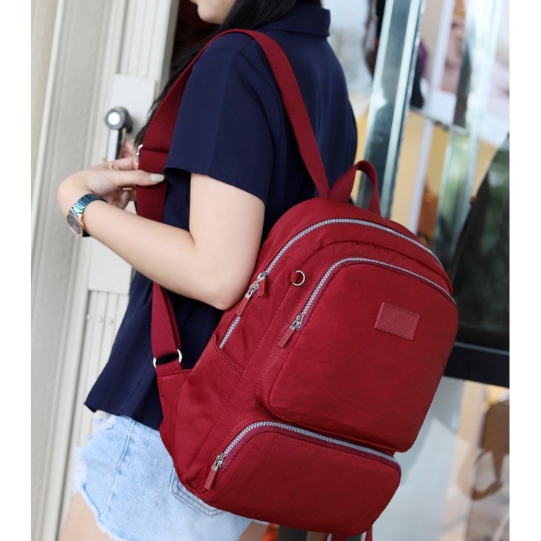 GUDIKA 5061 - Tas Ransel Laptop Wanita Kekinian Import Original Terbaru Bahan Nilon Waterproof Anti Air Premium Korea bisa muat banyak barang banyak slot kocek terlaris - tas wanita - tas cewek - tas kerja - tas laptop - rangsel - gudika bag - tas gudika