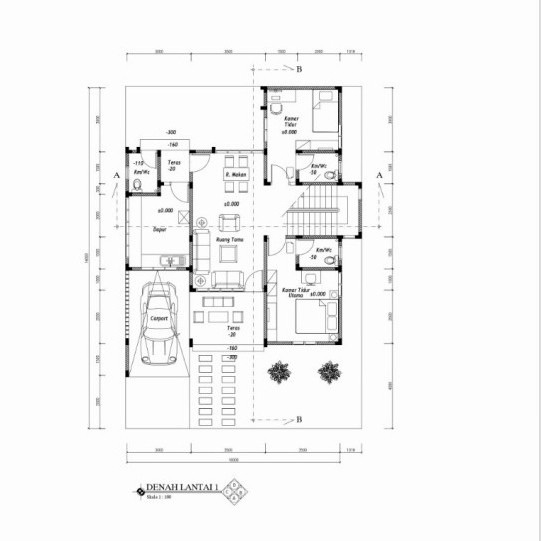 GAMBAR DENAH EXISTING ( GAMBAR AUTOCAD )