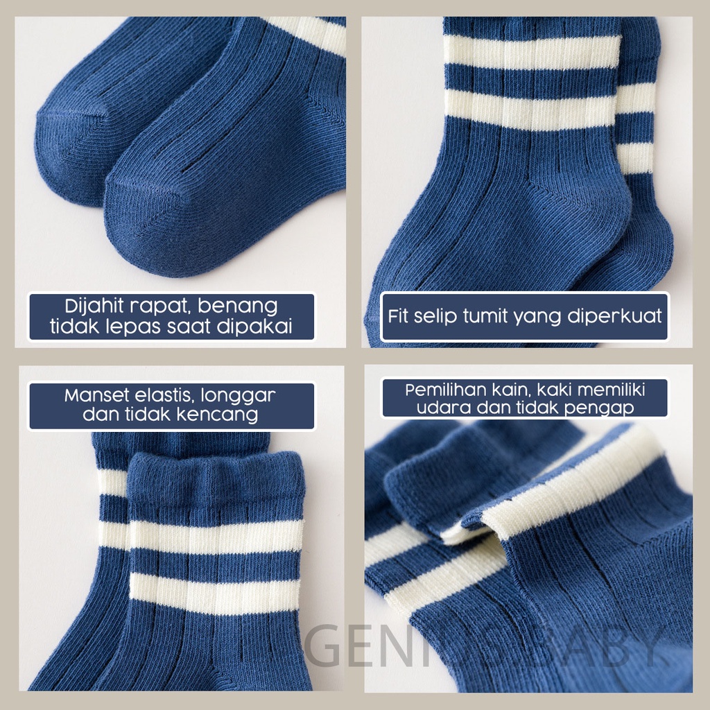Genius Bala (0-5 Tahun)Katun murni Kaos Kaki Anak Motif Kaos Kaki Bayi Karakter Laki laki Kaus Kaki Anak