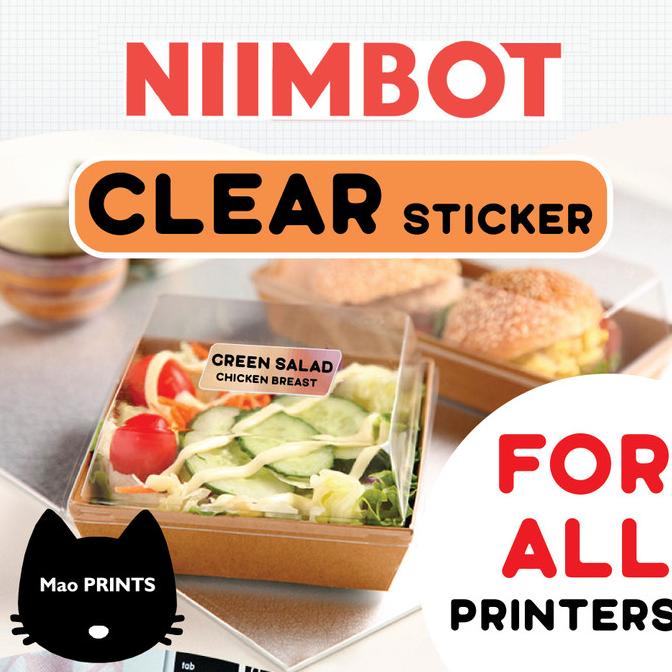 

D11 Niimbot CURATES CLEAR Thermal Label Sticker Refill - B21 D11 D101