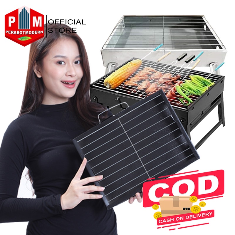 [ COD ] Alat Panggang Barbeque Grill Portable Roekre / Panggangan Grill Portable / bakaran sate daging bbq steak yakiniku