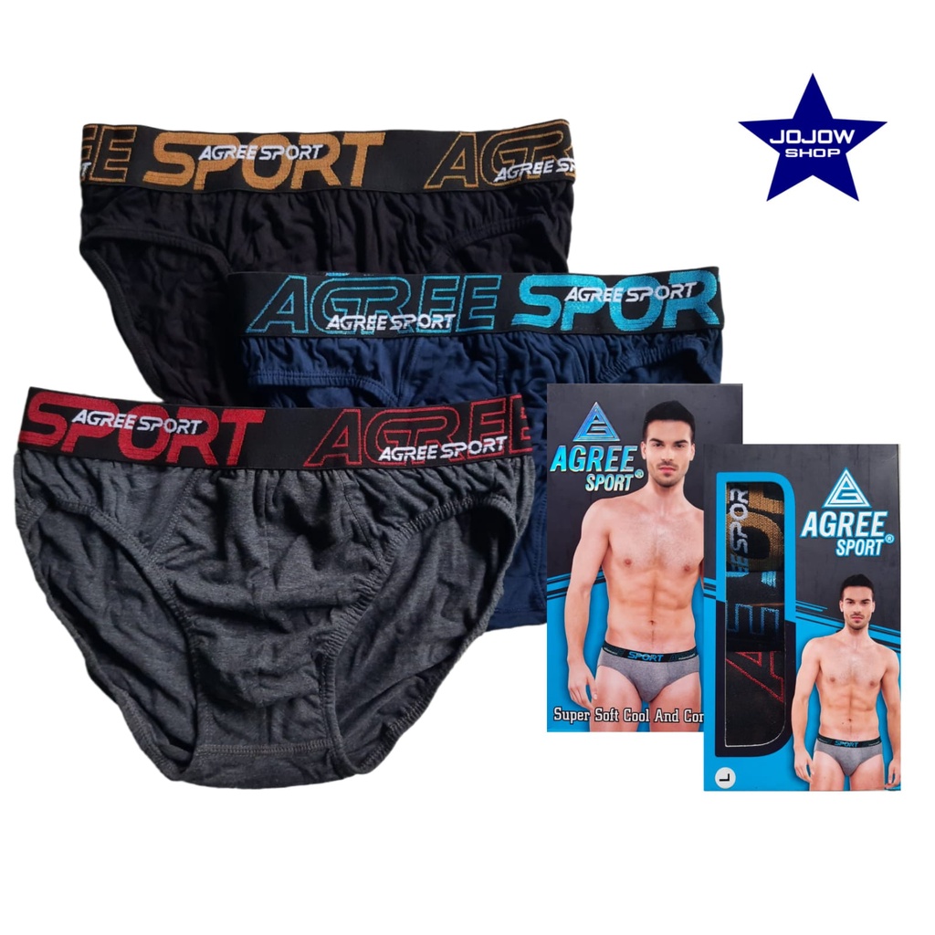 CD PRIA AGREE SPORT 2328 ISI 3PCS/PACK || CELANA DALAM PRIA DEWASA