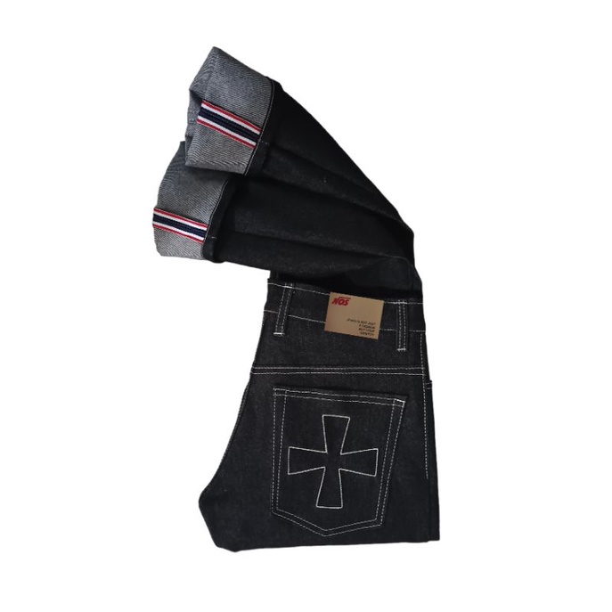 raw denim selvedge black ✅  14 oz