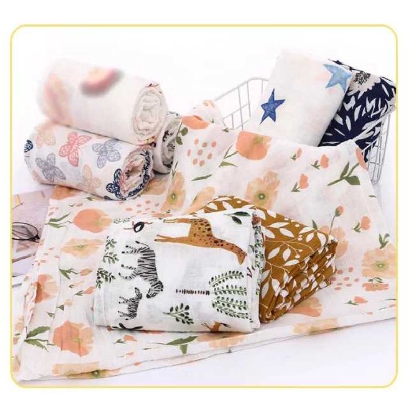 Bedong bayi muslin / bedong selimut bayi terlaris