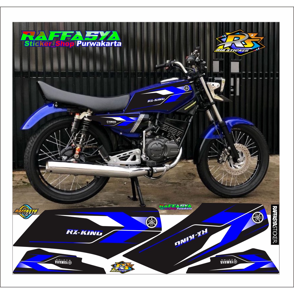 STRIPING VARIASI RX KING LIS BIRU STIKER