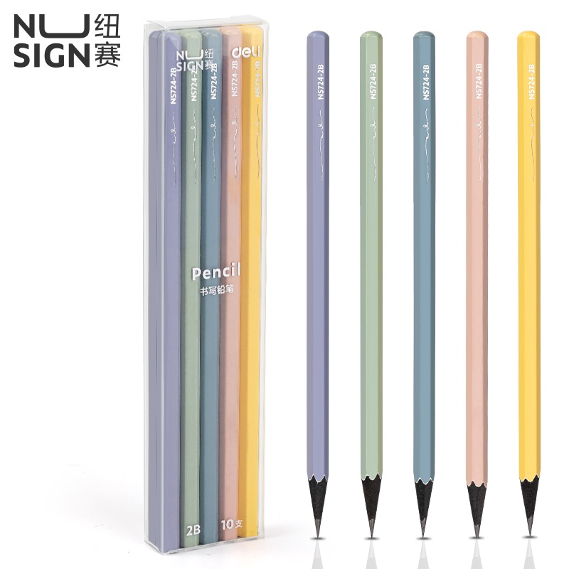 Nusign Graphite Pencil / Pensil 2B Warna Lucu Non Toxic NS724
