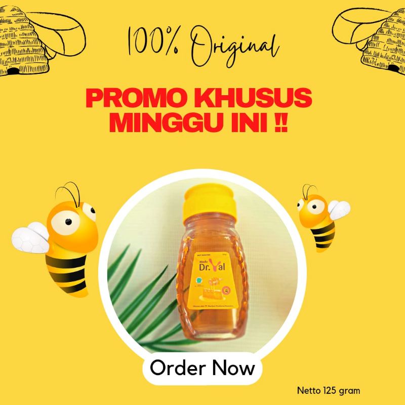 

madu murni madu akasia 125gr madu Dr Val promo madu