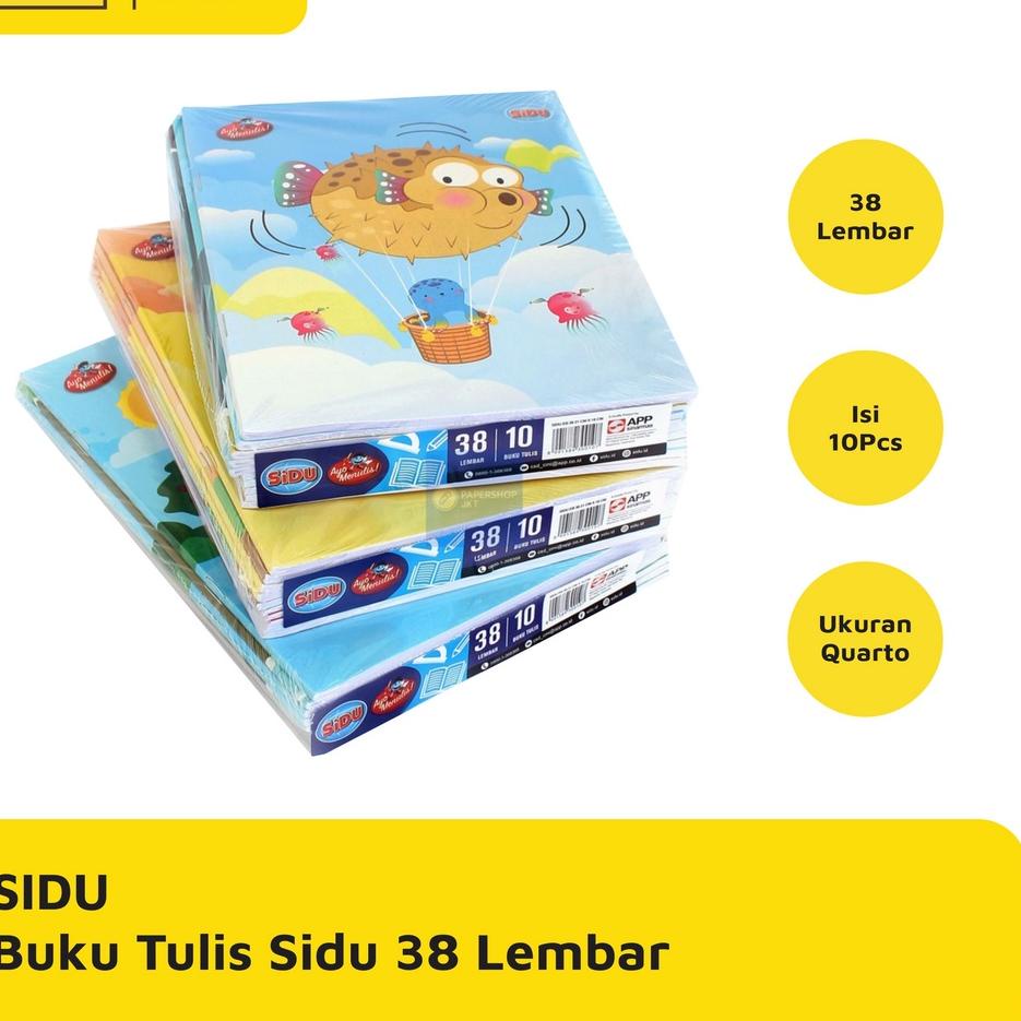 

こ BUKU TULIS SIDU 38 LEMBAR 10 PCS / PACK MURAH み