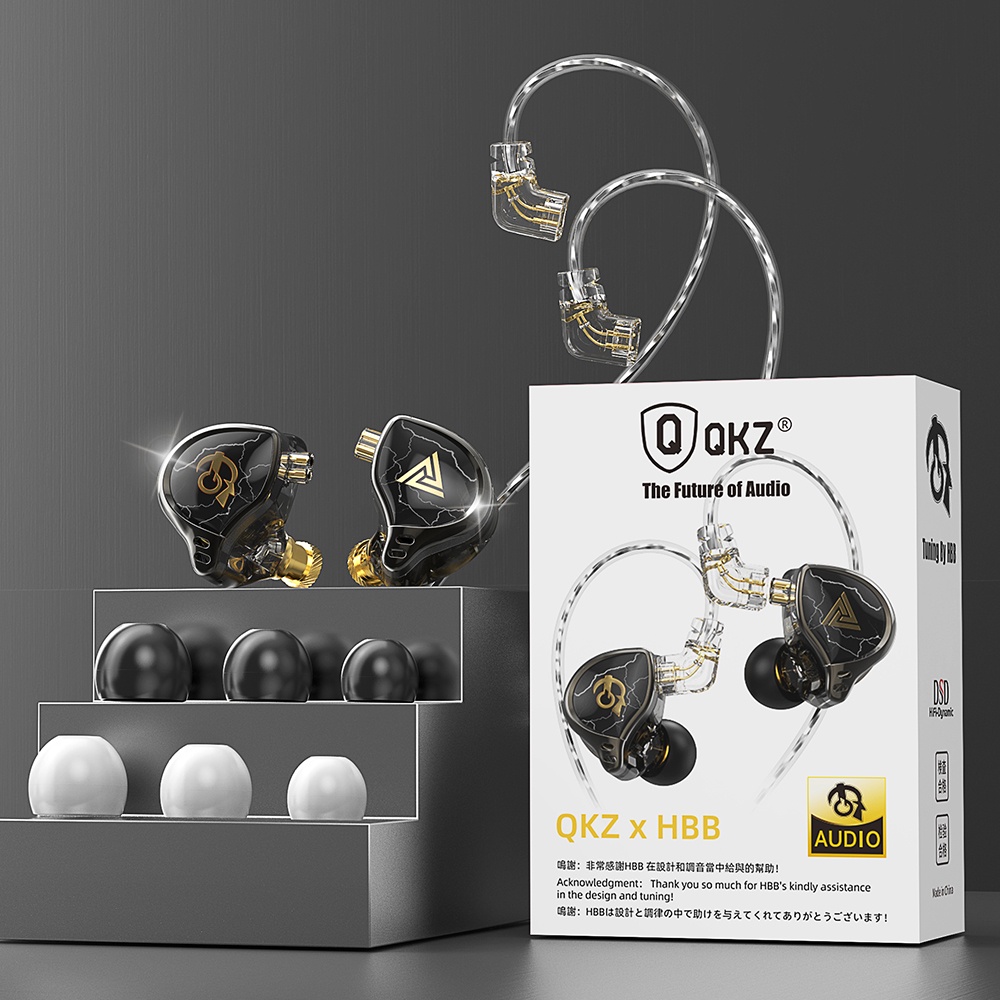 QKZ x HBB Flagship BassHead Earphone with Mic