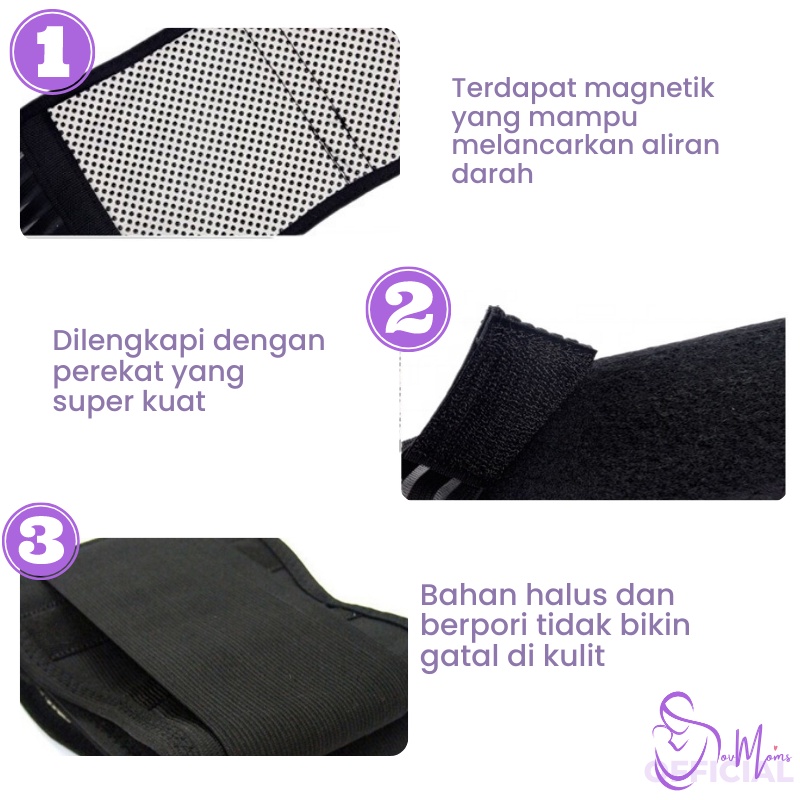 Sabuk Pinggang Alat Terapi Pelangsing Tourmaline Knee Pads Waist Self Heat Perawatan Diri