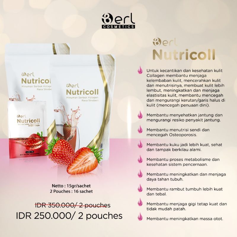 NUTRICOLL Kolagen Pemutih Minuman Kolagen Pemutih Badan Bpom kandungan kolagen 90rbmg HALAL BPOM