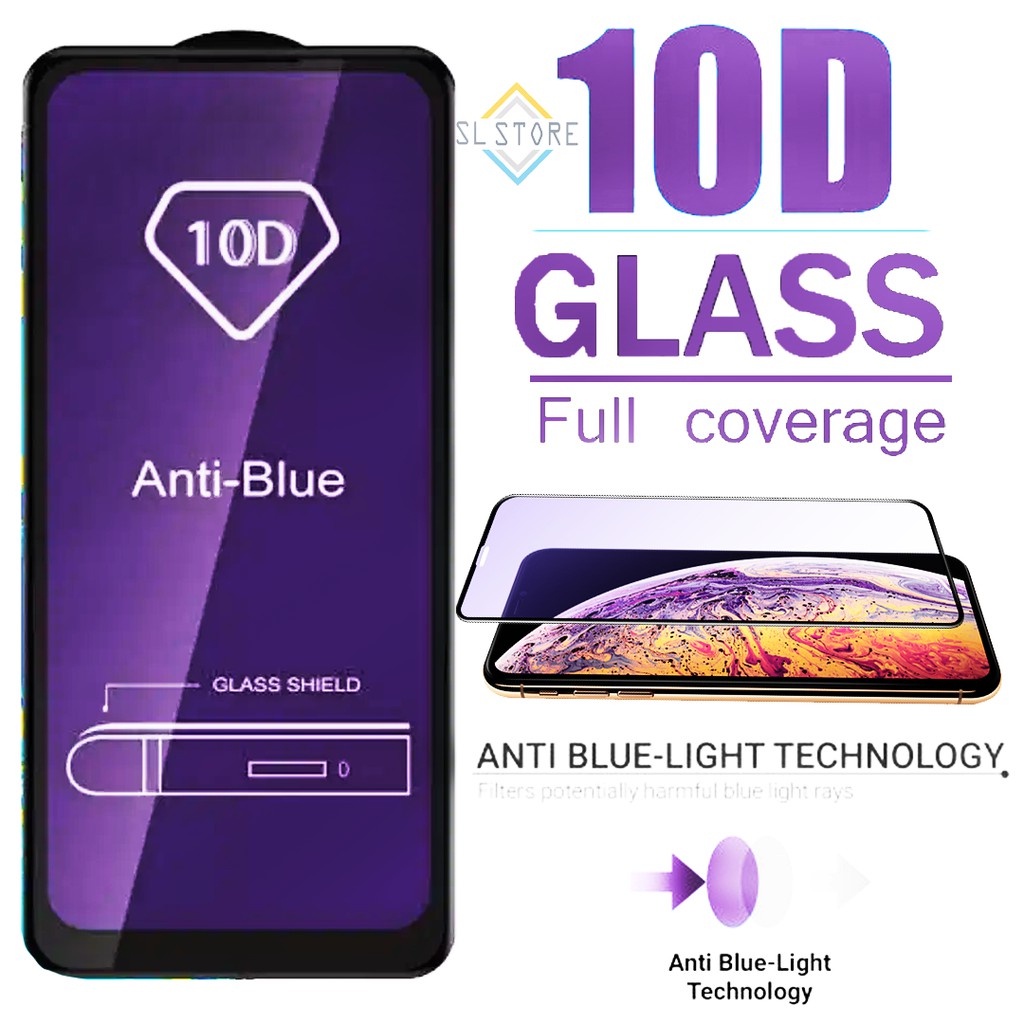 TEMPERED GLAS 10D ANTIGORES KACA KOMPATIBEL ALL TYPE ANTI BLUE LIGHT 99D TEMPERED GLASS 10D BLUE ANTI RADIASI Non Pack