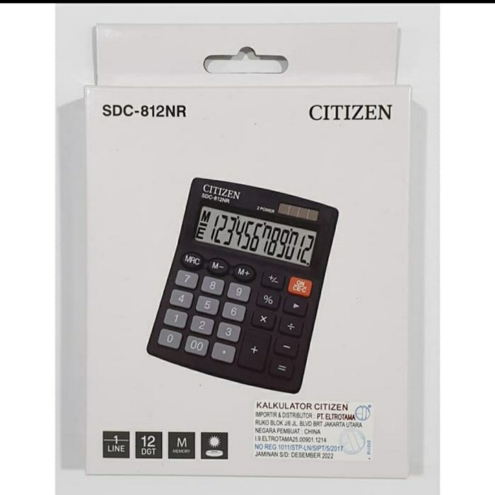 

CITIZEN SDC-812BN - KALKULATOR MEJA #ORIGINAL