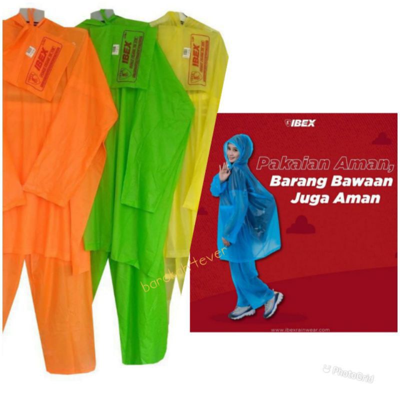 Jas Hujan Ibex / Setelan ponco
