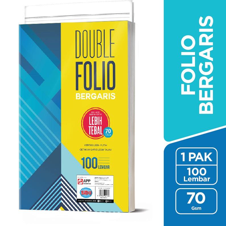 

t5✵Bayar Di Tempat SiDU Double Folio Bergaris 100 lembar SDU RF 100 70 GSM 35 ↔