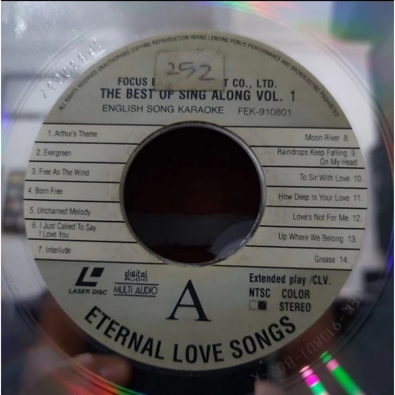 Laser disc Eternal Love Songs